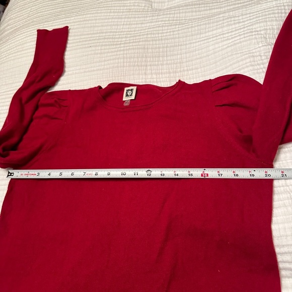 Anne Klein Shirred Shoulder Pullover Cashmere Blend Sweater - Size M - Picture 11 of 11